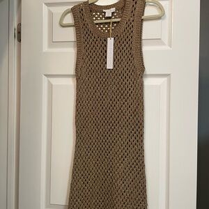 House of Harlow 1960 Metallic Gold Knit Dress